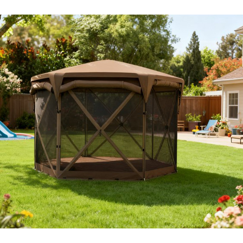 Tente de toit polyvalente pour l'extérieur, tente pour abri de jardin avec toit amovible, panneaux de vent enroulables