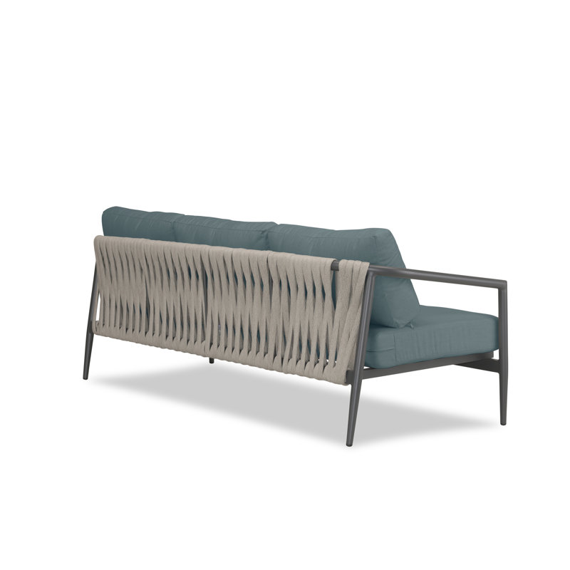 Outdoor 3 - Seat Patio Sofa, Canvas Natural Sunbrella® Canvas, Slate