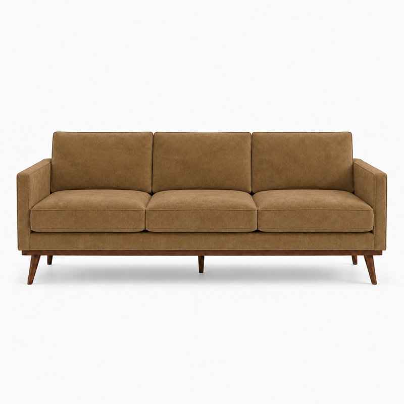Shiny Solid Velvet | Gian Fabric, Mocha