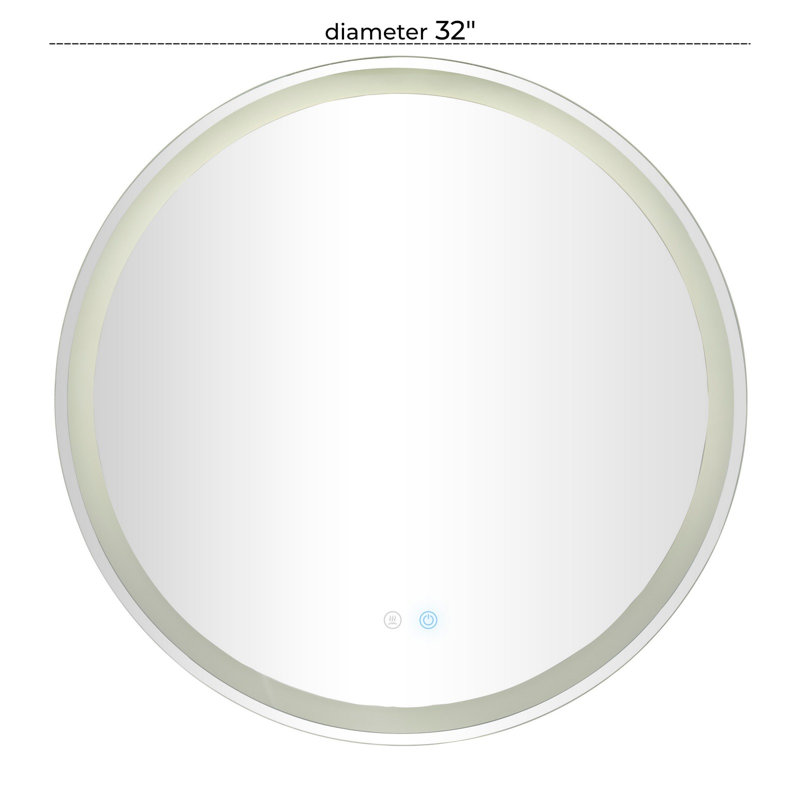 Lalisha Frameless Anti Fog Lighted Wall Mirror