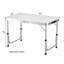 Table pliante en aluminium réglable en hauteur 13 x 10 pouces, table utilitaire pliable et portable robuste pour le camping, les pique-niques et une utilisation intérieure et extérieure