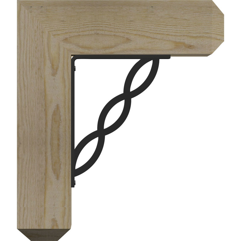 Support pour fer à repasser simple 4 po Loera, H 20 po x P 18 po, Sapin de Douglas l 3 1/2 po x T 4 po (lisse)
