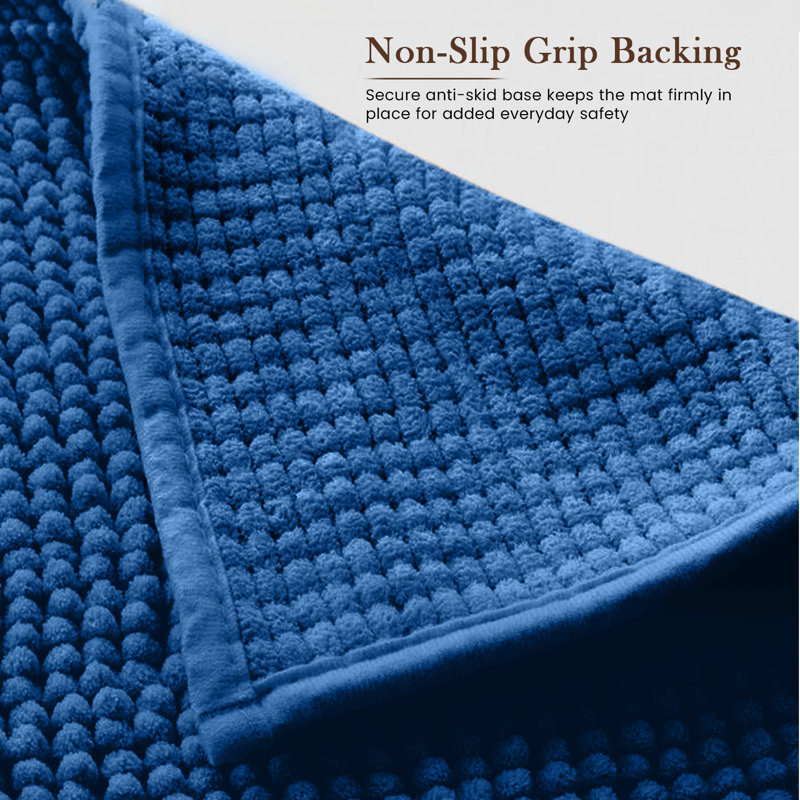 Taigen Non-Slip Indoor Door Mat, 50x80cm, Navy