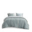Ensemble d'édredon en jacquard de coton 3 pièces turquoise très grand / très grand californien-119744353-119744354