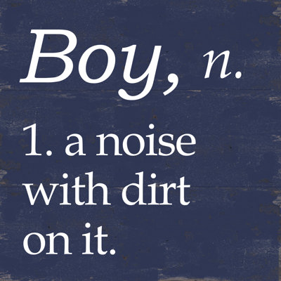 Boy A Noise With Dirt On It Dark Blue - Wrapped Canvas Print