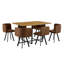 Ensemble Karoline 7 pièces avec 6 chaises rembourrées et pieds en métal-803787700