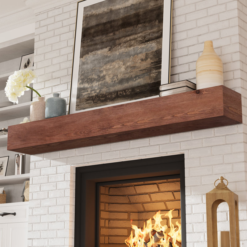 Fireplace Mantel, 72", Brown