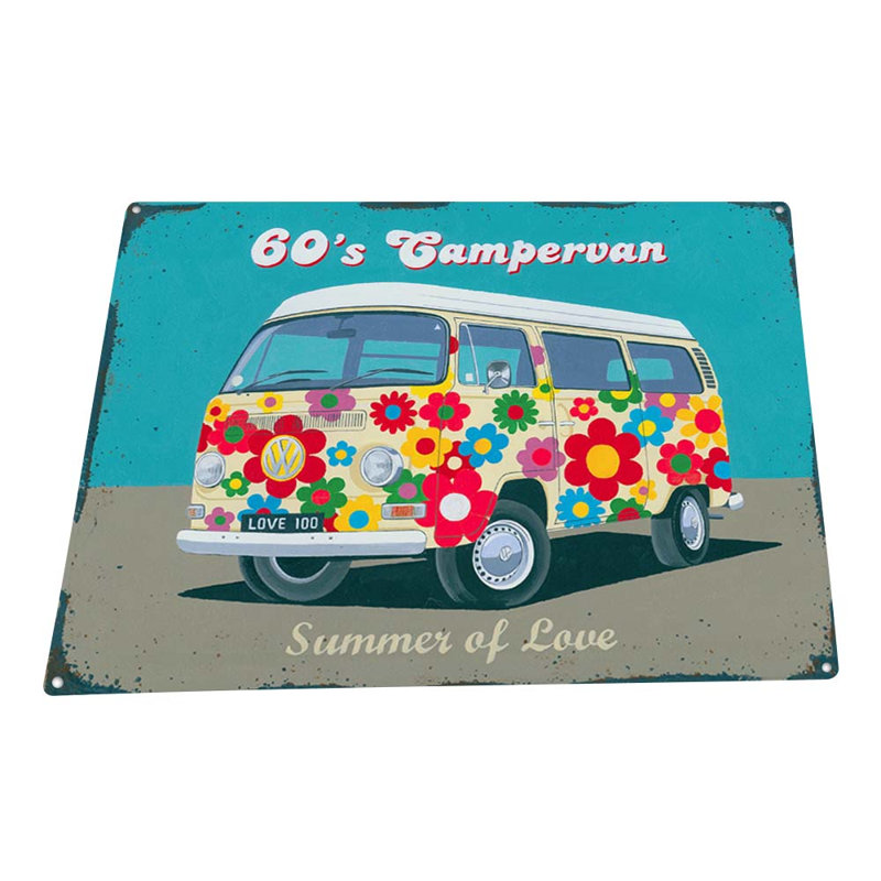 " Retro 60s Campervan ", 11.5" H x 15.5" W x 0.04" D