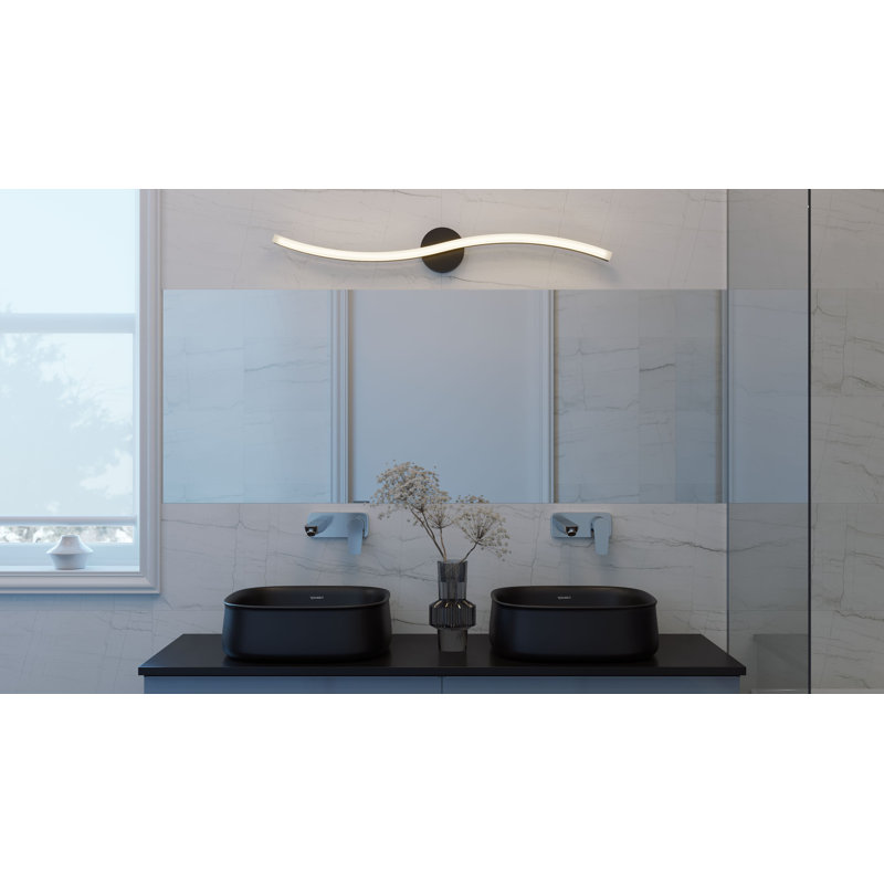 Geftos Dimmable LED Vanity Light, Black