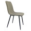 De 4 chaises de salle à manger, de chaises de cuisine et de chambre modernes avec siège rembourré en lin et pieds robustes en métal (gris 4, structure stable avec coussins)-30418890