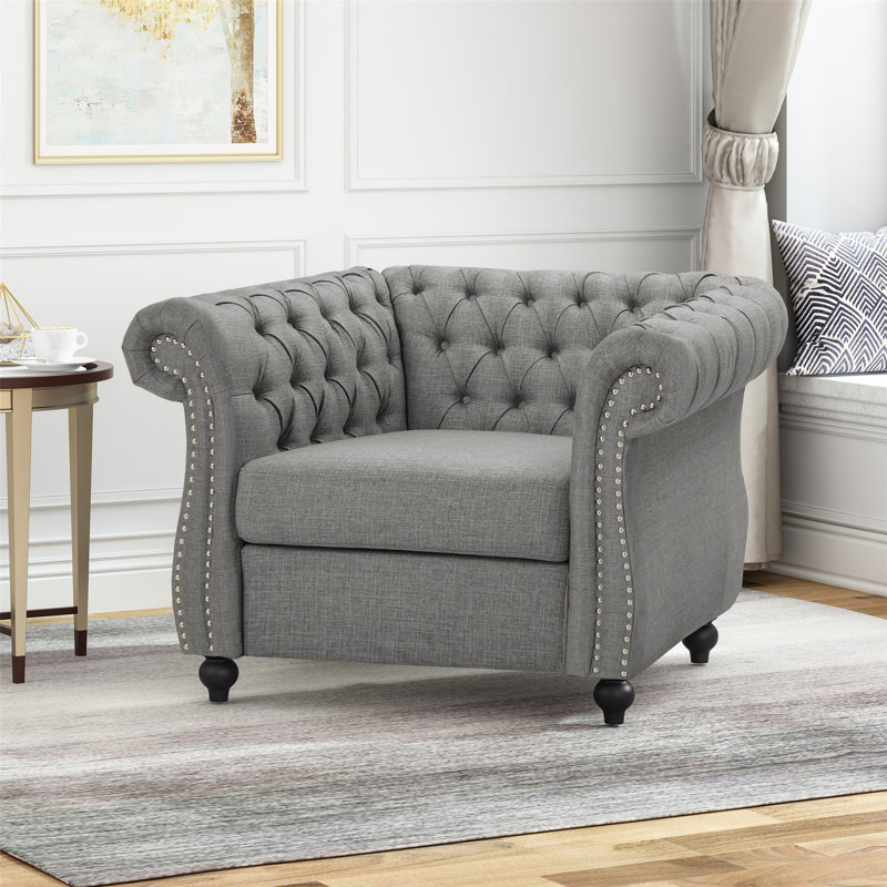 Fauteuil Chesterfield, fauteuil d'appoint d'intérieur, fauteuil simple de salon
