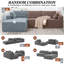 Canapé modulaire en L Chenille-680483149