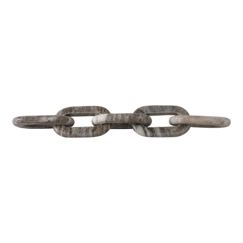 Sagebrook Home 22X4 5-Link Marble Chain, Gray