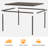 All-Weather Metal Frame Outdoor Pergola with Adjustable Louvered Roof, Patio Pergola Waterproof for Deck Porch Backyard-123029379-123029378
