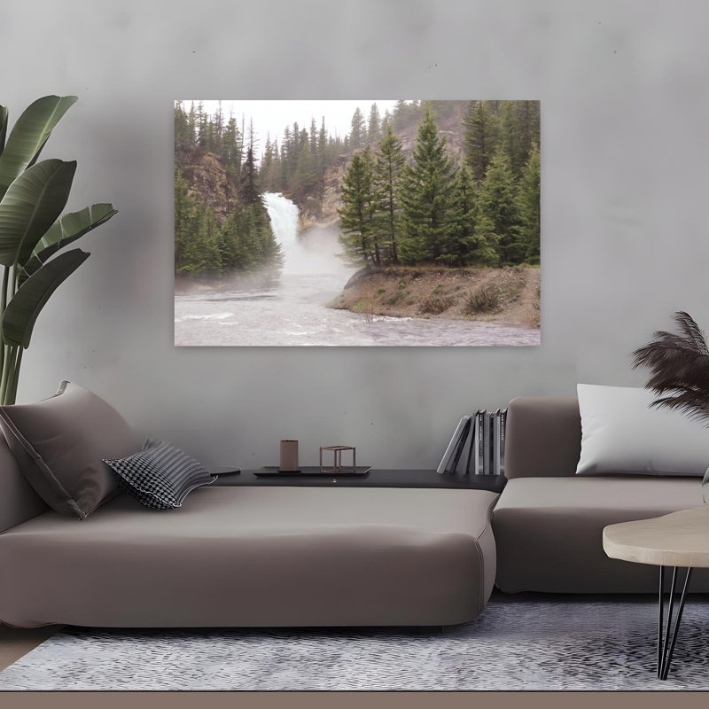 Glacier National Park Waterfall 1 Piece Wrapped Canvas Wall Art, 81.28cm H x 121.92cm W
