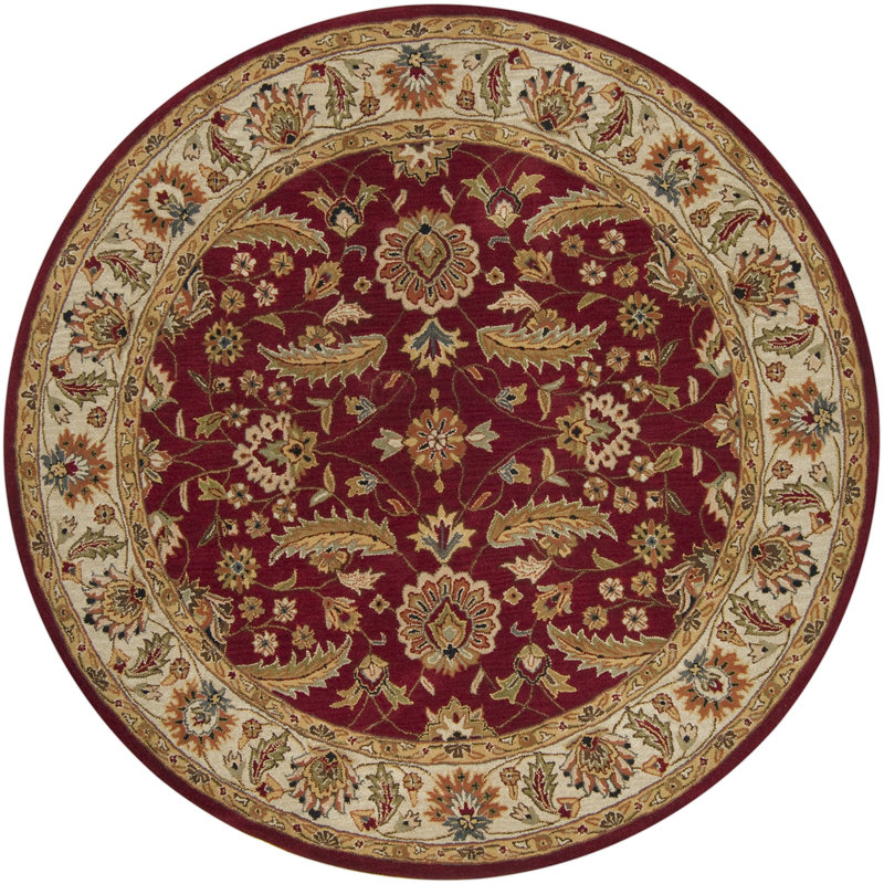Tapis oriental en laine touffeté à la main Arnedra, Rond 8 pi