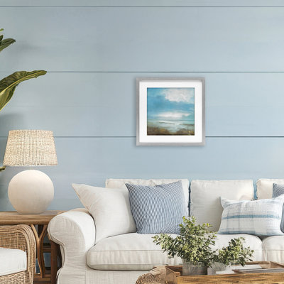 «Seawall Faded Abstraction», reproduction encadrée sous verre, conception de Caroline Gold