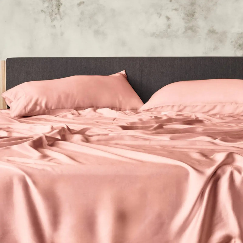 Luxe CleanBamboo Sateen Sheet Set, Queen Sheet Set + 4 Additional pieces, Pink