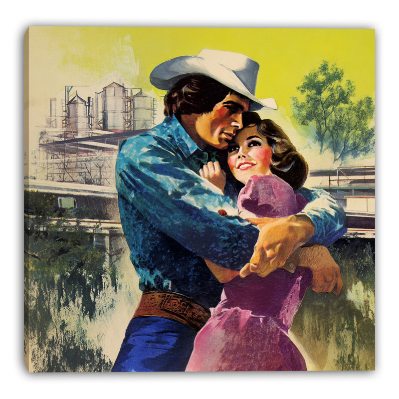 «Riverfront Embrace», art mural sur toile tendue, L 30 po x H 30 po x P 1,5 po