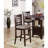 Round Counter Height Table with Leaf and Storage Shelf