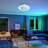 20" Flush Mount Ceiling Fan with Light and Remote, Reversible DC Motor, Dimmable 3CCT LED, Low Profile Bladeless Fan for Bedrooms and Small Spaces