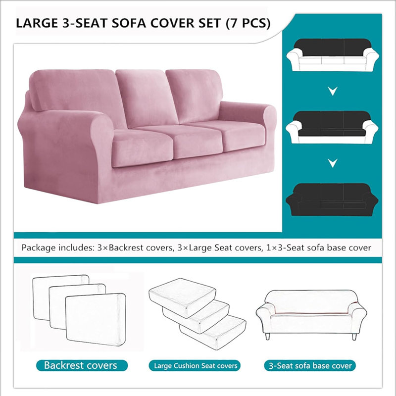 Outdoor Patio Sofa Cover, Pink