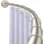 Tringle courbée pour rideau de douche en aluminium antirouille Utopia Alley Signature Series