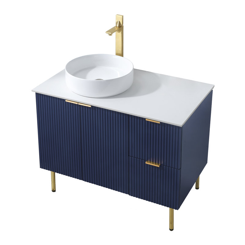 Meuble-lavabo simple 36 po avec plateau en céramique