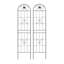 Ensemble de 2 treillis de jardin en métal 86,7 po x 19,7 po antirouille pour plantes grimpantes