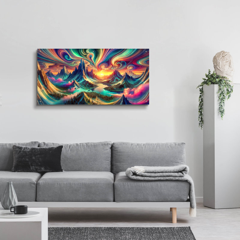 Art mural en verre acrylique, 48 "x 24", H 24 po x l 48 po