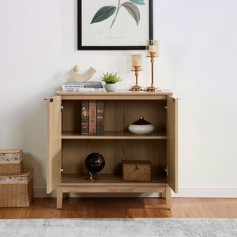 2 Door Storage Cabinet, Natural