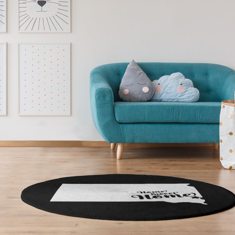 Chenille Indoor Rug, Round 5'