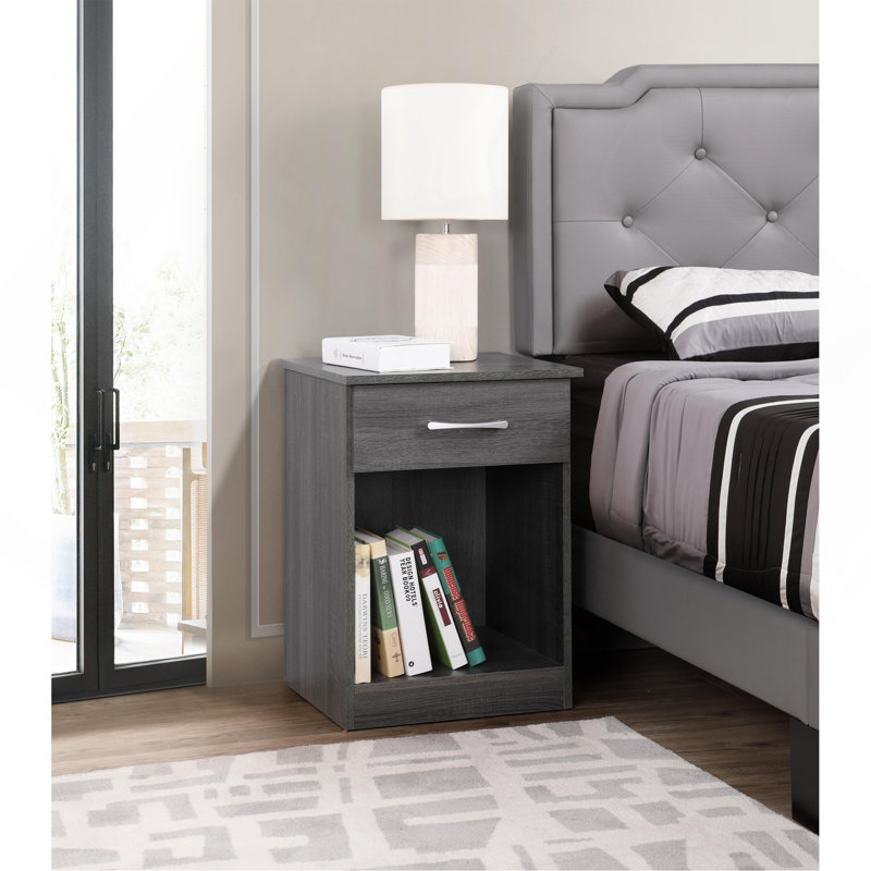 Table de chevet Lindsey G0043-N RTA, gris, Gris