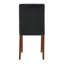 Chaises d'appoint classiques en similicuir noir, ensemble de 4, conception ergonomique à dossier à boucles pour les salles à manger et les boulangeries, pieds en métal noyer