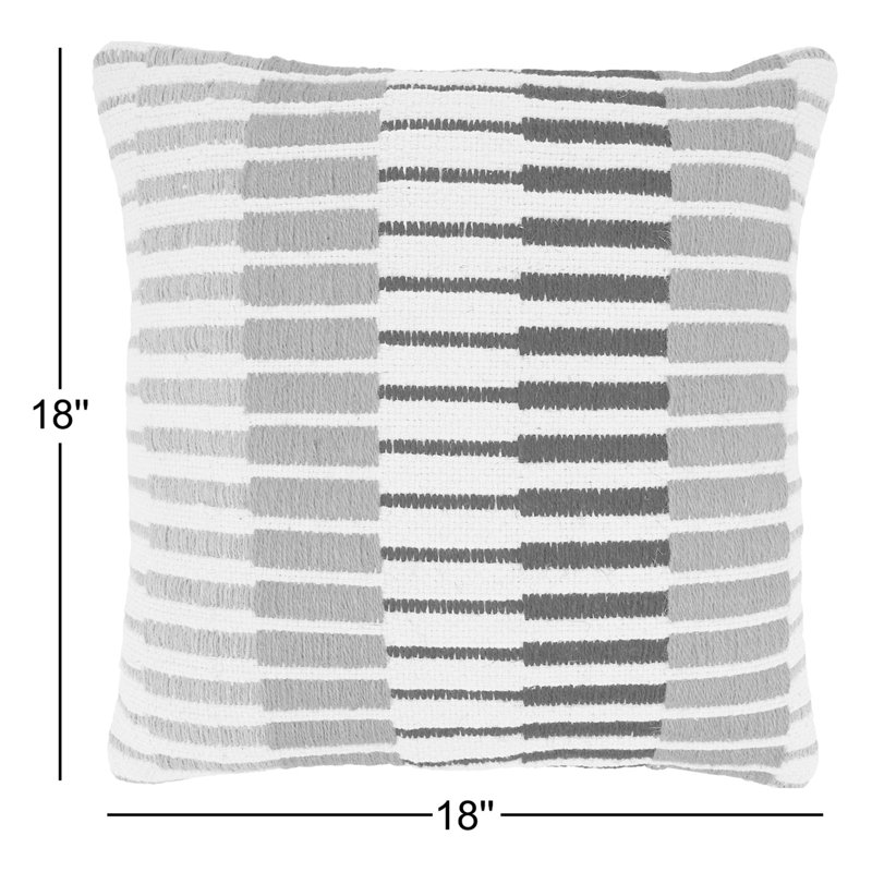 Housse de coussin dynamique à rayures géométriques