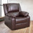 Arland Contemprary Faux Leather Pillow Back Recliner-1870347336