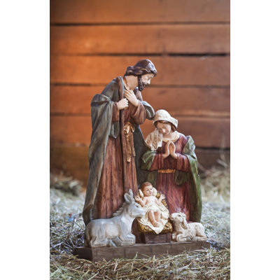 Statue de jardin de la Nativité Carnaghliss avec Marie, Joseph et Jésus