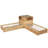 Twin L-Shaped Platform Bed with Storage Cabinets, Desk, Trundle & LED Light,Natural-1690011849