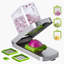 Vegetable Chopper Food Veggie Cutter 3 Stainless Onion Slicer with Container