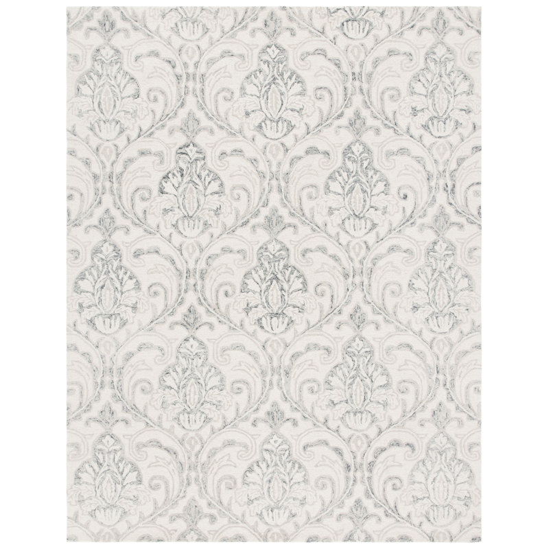 Hitchens Hand Tufted Wool And Cotton With Latex Ikat Rug, Rectangle 11' x 15'