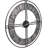 Sorbus 24" Quartz Round Chunky Number Decorative Wall Clock, Gray Metal