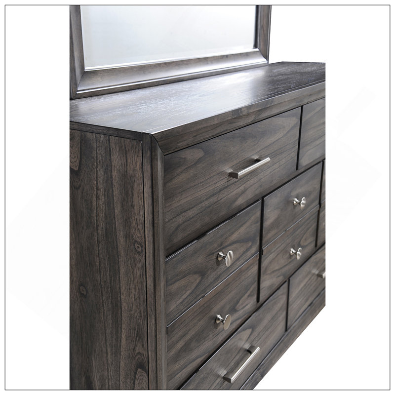 Commode en bois gris avec tiroirs de rangement 1pc