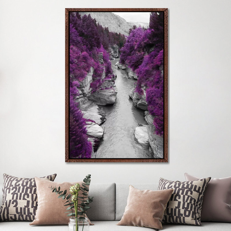 Vanishing Pigment 1 Piece Wall Art on Canvas, 152.5 cm H x 101.5 cm W, Black Floater Framed