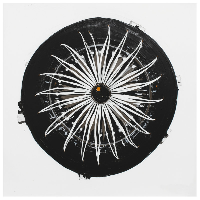 Housses de couette abstraites circulaires monochromes, Grand lit