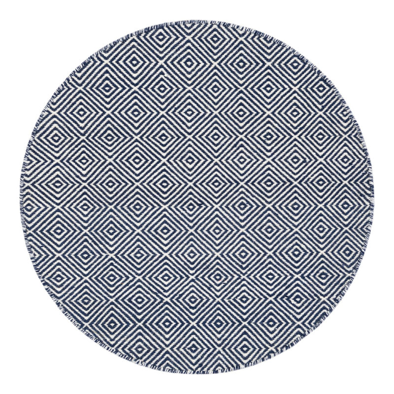 Traetyn Flatweave Wool Indoor Rug, Round 3'1"