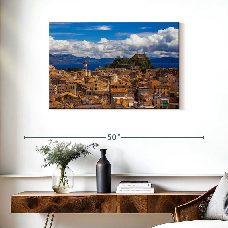 Kavia Corfu Cityscape, 24" H x 36" W