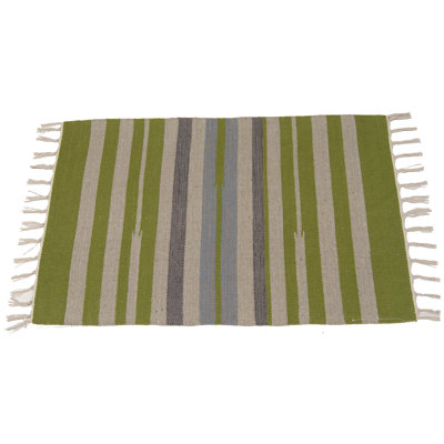 Meredosia Rectangle 50 cm x 80 cm Striped Hand Knotted Kilim