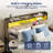  Platform Metal Bed Frame with RGB Lights and 2-Tier Storage Wooden Headboard-1140092289