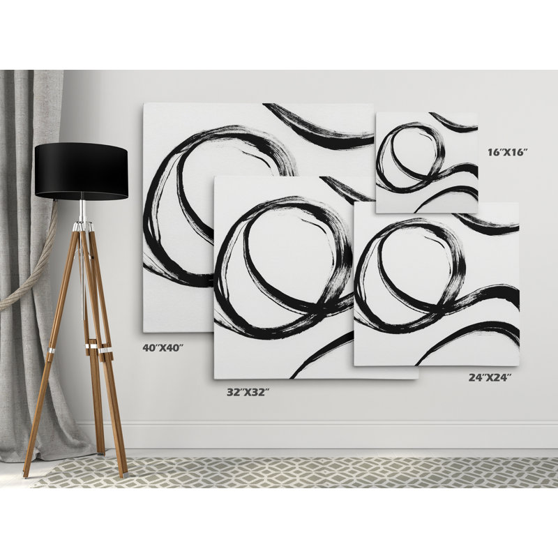 « gestural marks iv », reproduction de peinture à l’huile sur toile tendue, H 16 po x l 16 po x P 1,5 po, Toile tendue