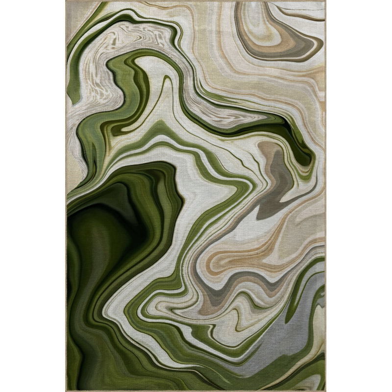 Virgen Abstract Indoor / Outdoor Rug, Runner 4' x 9'11"